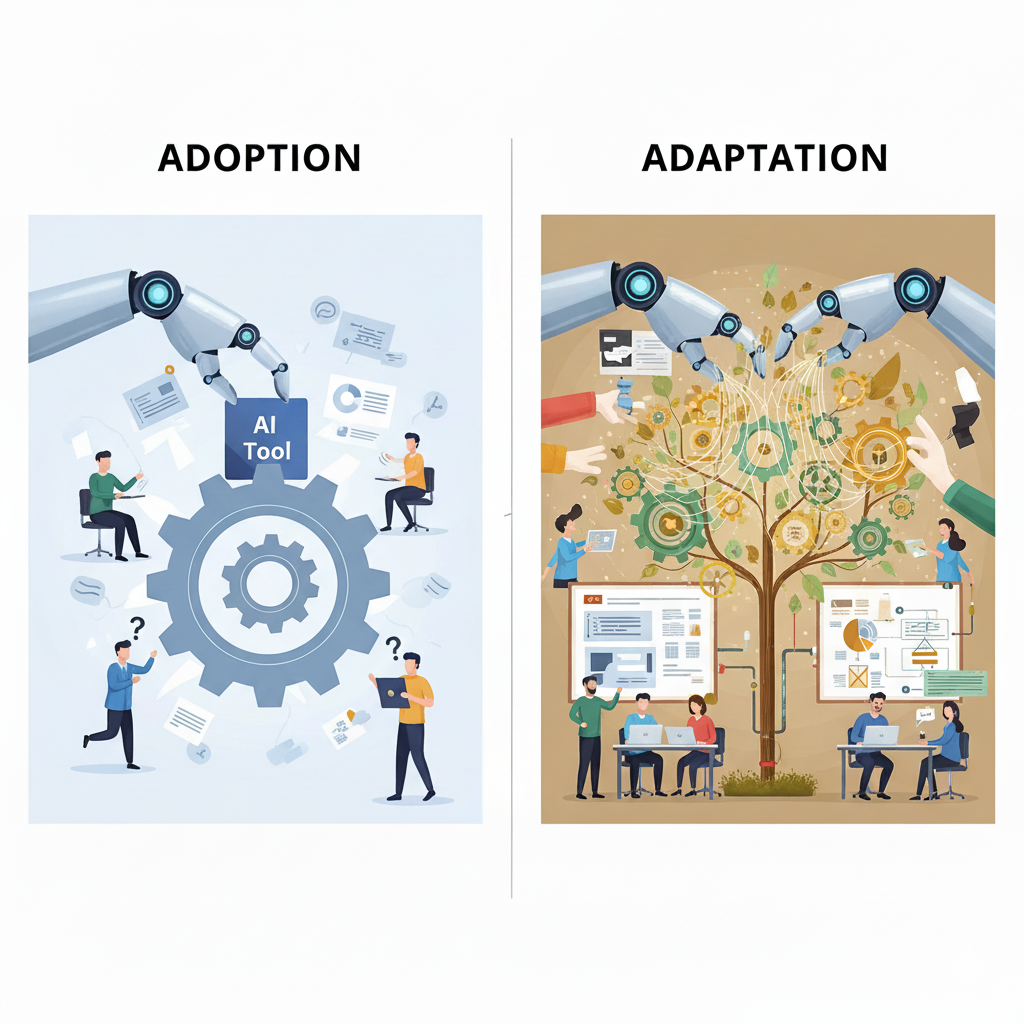 A two-panel illustration visually contrasting 